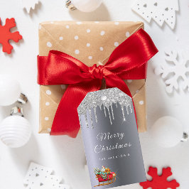 Weihnachts-Rot-Schlitten-Familienname Geschenkanhänger