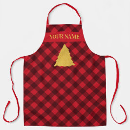 Weihnachts Rot & Schwarz Buffalo Karierter Weihnac Schürze