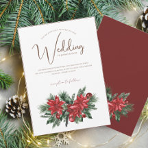 Weihnachts Rot und Grün Winterfest Hochzeit