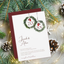 Weihnachts Rot und Grün Winterfest Hochzeit