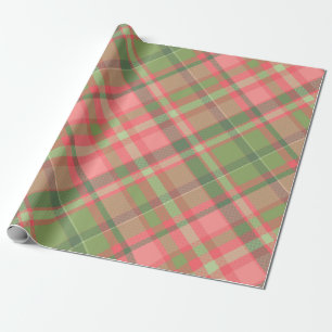 Weihnachts-Rot- und Grüne-Karierte Umschlagpapier Geschenkpapier