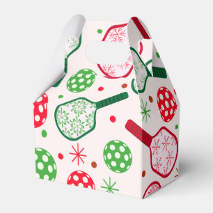 Weihnachts-Rot- und Grüne-Pickleball-Paddle Geschenkschachtel