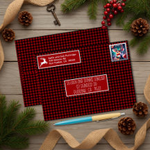 Weihnachts-Rot und Schwarz-Karierter Individuelle