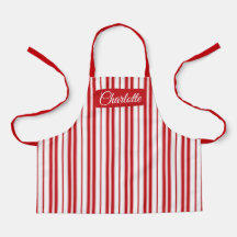 Weihnachts-Rot-Weiß-Streifen-Schürze