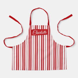 Weihnachts-Rot-Weiß-Streifen-Schürze Schürze