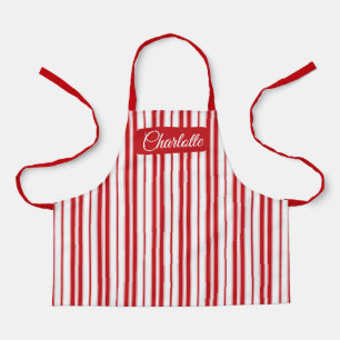 Weihnachts-Rot-Weiß-Streifen-Schürze Schürze