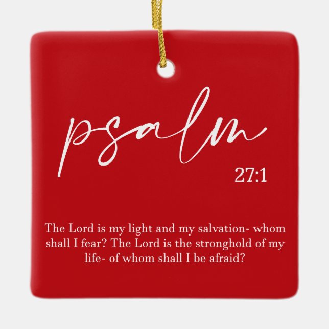 Weihnachts Rote Bibel Verse Keramik Ornament (Vorderseite)