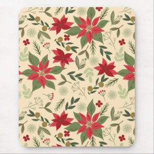 Weihnachts Rote Blume Muster-11600 Mousepad