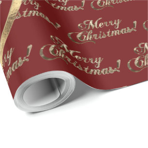 Weihnachts-Rote Imitate der Smith-Familie - Golden Geschenkpapier