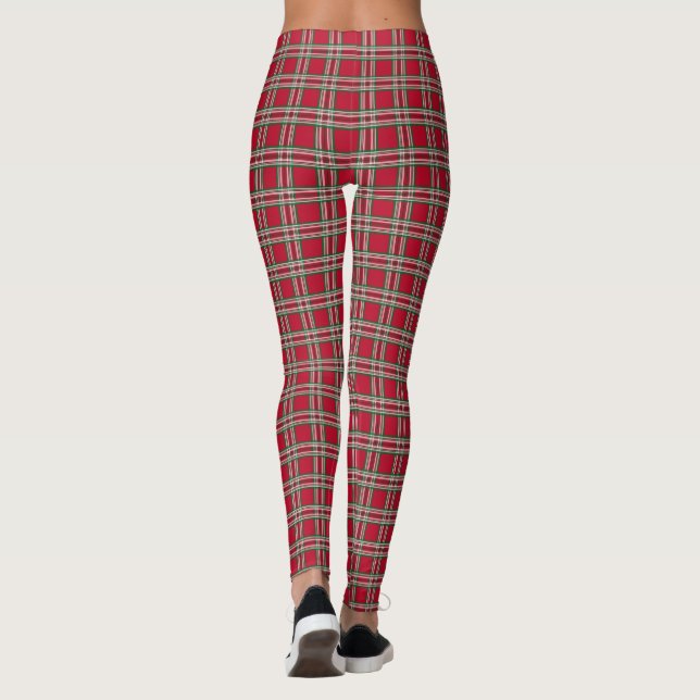Weihnachts-Rote Karierte Ameisen-Leggings Leggings (Rückseite)