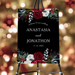 Weihnachts-Rote Rose Begrüßung