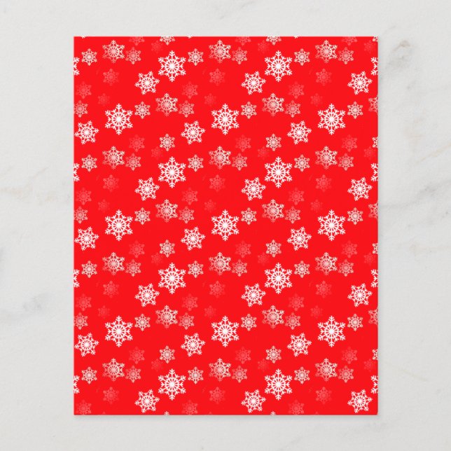Weihnachts-Rote Schneeflocken Flyer (Vorne)
