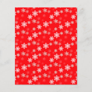 Weihnachts-Rote Schneeflocken Flyer