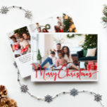 Weihnachts-Rote Schrift Frohe Weihnachten Vier Fot<br><div class="desc">Feiern Sie die Saison mit diesem festlichen roten Drehbuch Frohe Weihnachten vier Foto Urlaubskarte mit einer Touch von elegantem Charme. Das schicke Design präsentiert eine einfache rot-weiße Farbpalette, die den gemütlichen Geist des Winters widerspiegelt. Seine moderne und einzigartige Anziehungskraft und seine rustikale Formulierung schaffen ein perfektes Gleichgewicht zwischen saisonalen und...</div>