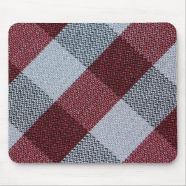 Weihnachts Roter Büffel Kariertes Muster Mousepad