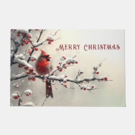 Weihnachts Roter Kardinal Holiday Doormat Fußmatte