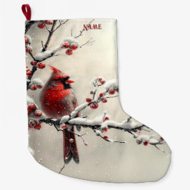 Weihnachts-Roter Kardinal Strumpf Großer Weihnachtsstrumpf