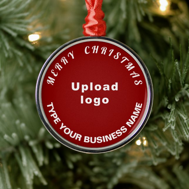 Weihnachts Roter Rundschmuck Ornament Aus Metall (Baum)