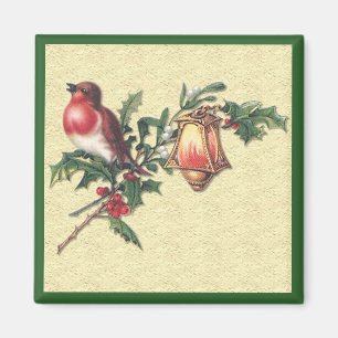 Weihnachts-Rotkehlchen Magnet