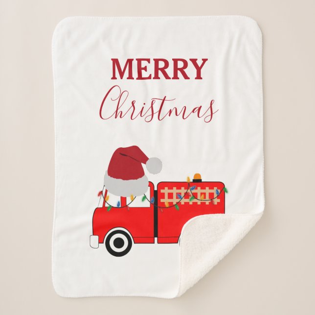 Weihnachts-Rottruck Sherpadecke (Vorderseite)