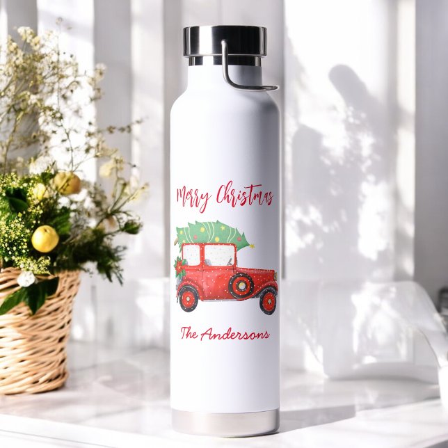 Weihnachts-Rottruck Weißer Feiertag Trinkflasche (Von Creator hochgeladen)