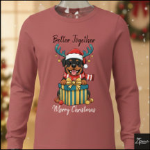 Weihnachts-Rottweiler-Rentier-Schal-Geschenk-Grafi