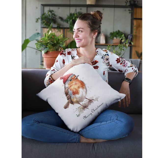 Weihnachts-Rotweinrobe, anpassbar Kissen (Von Creator hochgeladen)