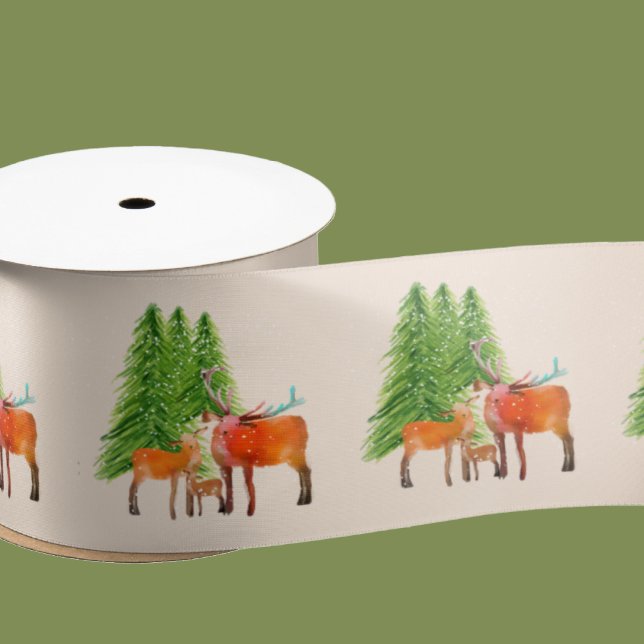 Weihnachts-Rotwild Satinband (Von Creator hochgeladen)