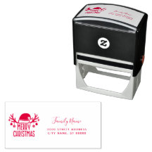 Weihnachts-Rücksendeadress-Stempel selbstfärbend
