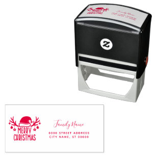 Weihnachts-Rücksendeadress-Stempel selbstfärbend Permastempel