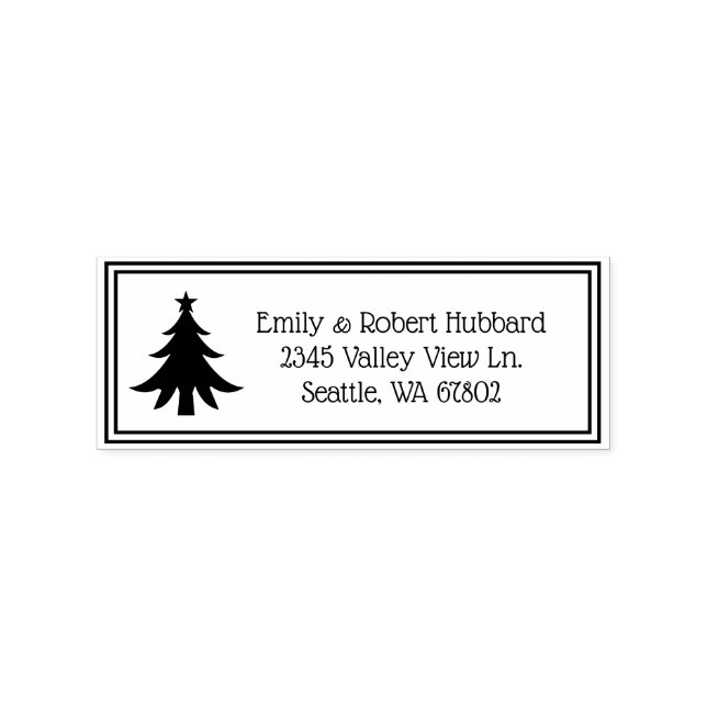 Weihnachts-Rücksendeadresse Rubber-Briefmarke Gummistempel (Prägung)