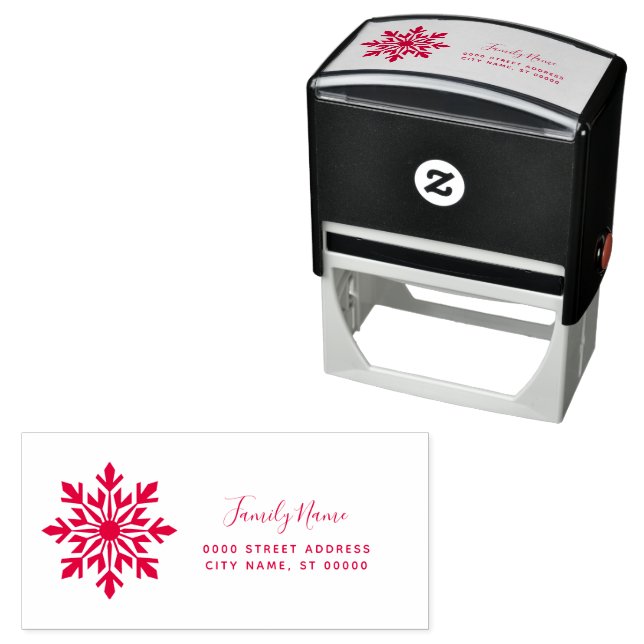 Weihnachts-Rücksendeadresse Selbstfärb-Stempel Permastempel (Beispiel)