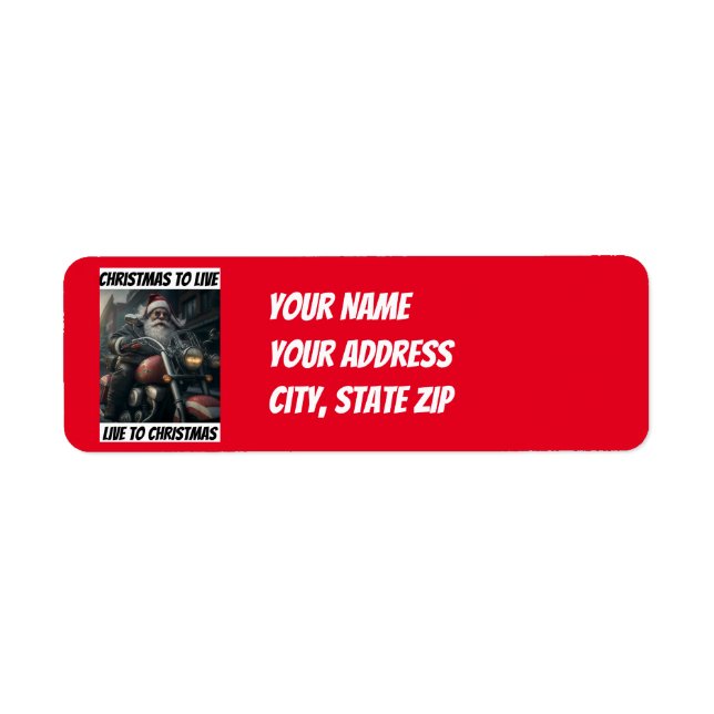 Weihnachts-Rücksendeadressen-Aufkleber (Vorne)