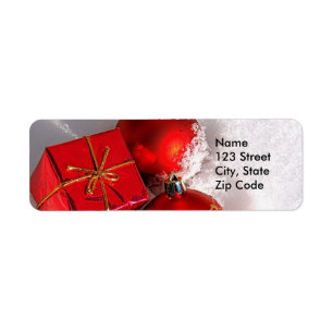 Weihnachts-Rücksendeadressen-Aufkleber oder Gönner