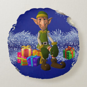 Weihnachts-Rundkissen, Elf Rundes Kissen