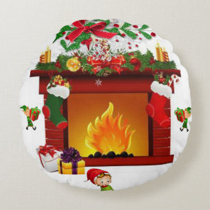 Weihnachts-Rundkissen, Elf Rundes Kissen