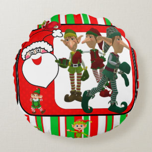 Weihnachts-Rundkissen, Elf Rundes Kissen