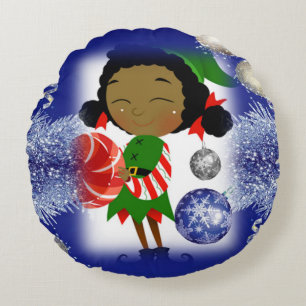 Weihnachts-Rundkissen, Elf Rundes Kissen