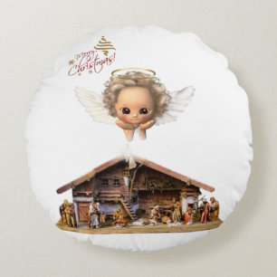 Weihnachts-Rundkissen, Jesus Christus Rundes Kissen