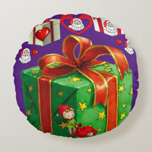 Weihnachts-Rundkissen Rundes Kissen