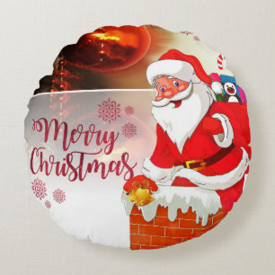 Weihnachts-Rundkissen Rundes Kissen