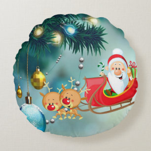 Weihnachts-Rundkissen Rundes Kissen