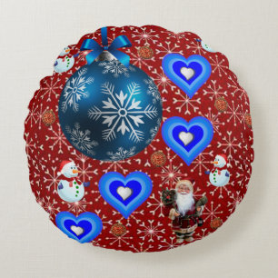 Weihnachts-Rundkissen Rundes Kissen