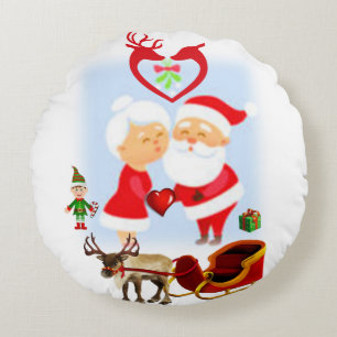 Weihnachts-Rundkissen Rundes Kissen