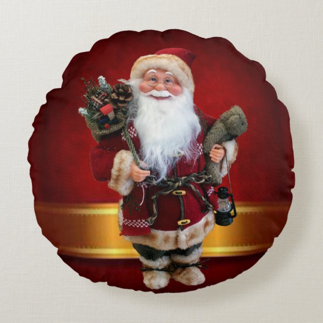 Weihnachts-Rundkissen Rundes Kissen (Vorderseite)
