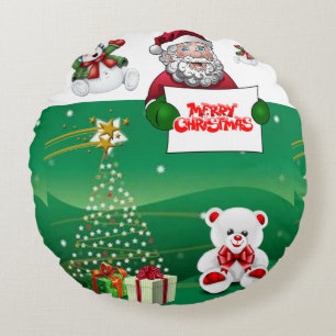 Weihnachts-Rundkissen Rundes Kissen