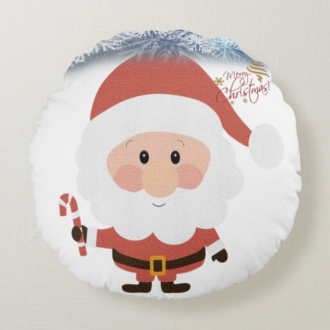 Weihnachts-Rundkissen Rundes Kissen (Vorderseite)
