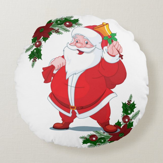 Weihnachts-Rundkissen Rundes Kissen (Vorderseite)