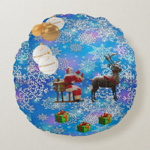 Weihnachts-Rundkissen Rundes Kissen