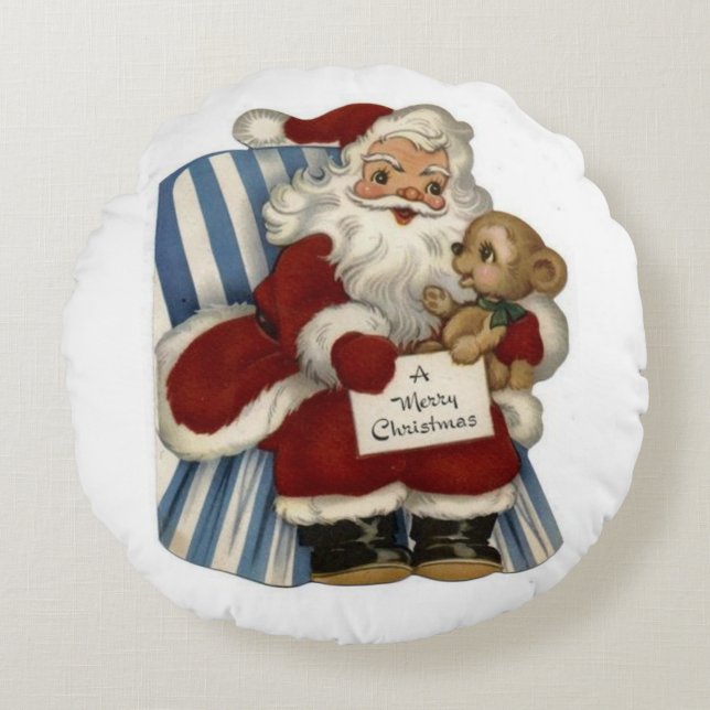 Weihnachts-Rundkissen Rundes Kissen (Vorderseite)